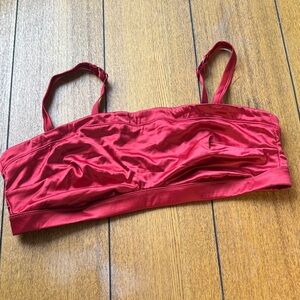 aerie Red Satin Bralette